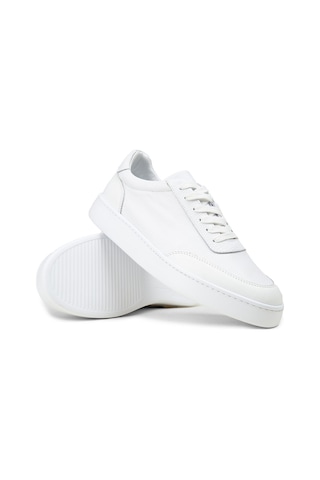 Deery Erkek Hakiki Deri Beyaz Sneaker Ayakkabı - 04406mbyze01