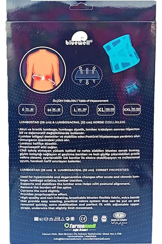 Bluewell Lumbosacral Korse Bedensiz