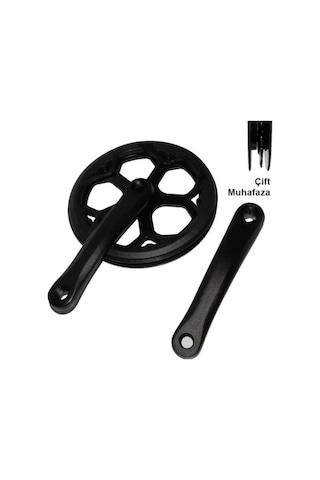 Elektrikli Bisiklet Aynakol Aluminyum Tek Yaprak 48t 170 Mm Vitesli Uyumlu Siyah