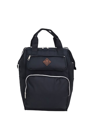 Termal Bölmeli Siyah Anne Bebek Sırt Çantası Geniş Hacimli Bebek Bakım Çantası Bebek Arabası Uyumlu Siyah