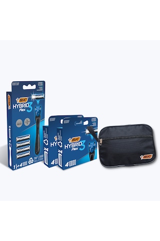 Bic Flex 3 Hybrid 3 Bıçaklı Erkek Tıraş Bıçağı + 1 Sap + 12 Yedek Başlık