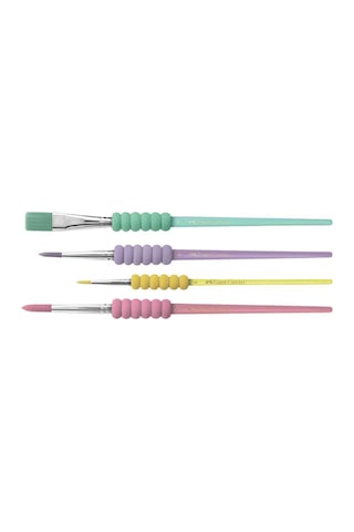 Fırça Seti 4'lü Paket 4-8-10-12 Numara Faber Castell Fırça Seti 4