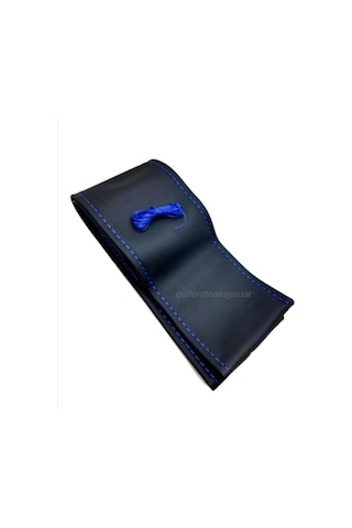 Ford Courier Direksiyon Kılıfı Dikmeli Soft Mavi Ipli (38×10.5Cm)