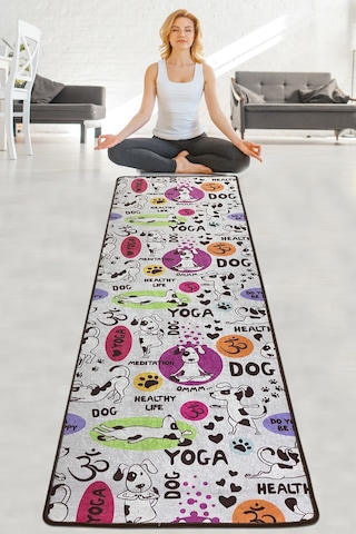 Sirsasana 60x200 Cm Yoga,spor,fitness,pilates Halısı Yoga Matı Yıkanabilir Kaymaz Djth Renkli