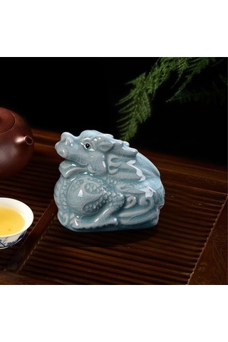 Lijinxu Magideal Seramik Çay Evcil Hayvan Sevimli Sanat El Ejderha