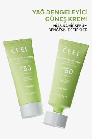 The Ceel Yağlı Ciltler İçin Yağ Dengeleyici SPF 50+ Güneş Kremi 50 ml
