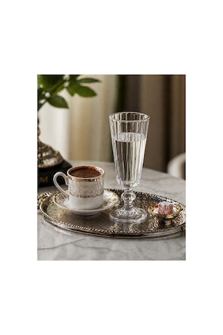 Kahve Yanı Sunum Bardağı 6 Lı Set 60 Ml Şık Espresso & Su Bardağı Şeffaf