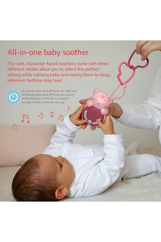 Cloud-b Sweet Dreamz Cat, 8 Sesli Bebek Ses Makinesi, Gece Lambası Ve Akıllı Sensörlü Uyku Arkadaşı Çok Renkli