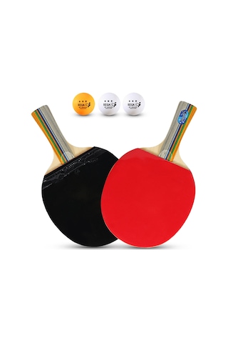 Ranyeek Tenis Topu Raketi Seti: 2 Adet Raket Uzun/kısa Sap Seçenekli , 3 Top Ve Çanta - Doğal Çam Ahşap, Yüksek Esneklik, Tüm Yaş Grupları İçin Egzersiz Ve Antreman