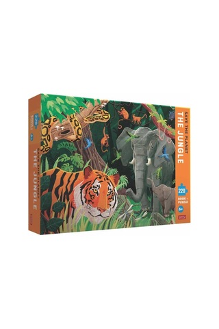 Dünyayı Koru-orman-ikisi Bir Arada Puzzle Ve Kitap Mavi