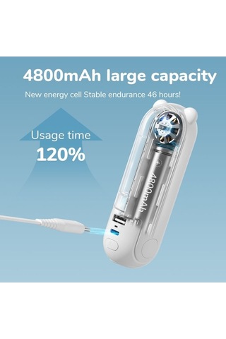 Yingfu Taşınabilir 3-in-1 Fan, 2000mah Mini Soğutma, Yeşil F8, Kullanıcı Dostu