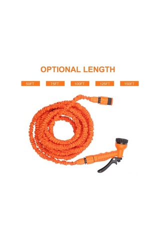 Besthome1 Genişleyici Bahçe Hortumu - 7 Fonksiyonlu Püskürtme Başlığı, 125ft/38m Yüksek Basınçlı Esnek Hortum