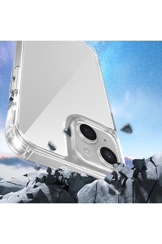 Apple Uyumlu iPhone 15 Kılıf Aihttgli Takılabilir Askı Aparatlı Zore Snap Silikon Kapak-şeffaf Şeffaf Şeffaf