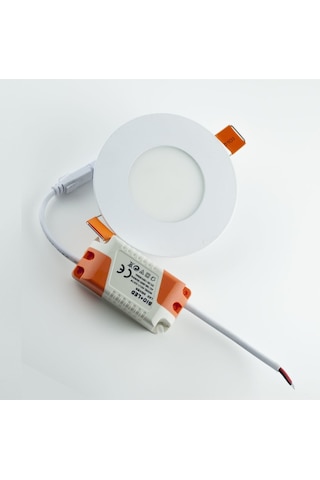 Neba 3w Ultra İnce Spot Led Panel Seti 2'li Beyaz Işık 6400k Enerji Tasarruflu Tavan Aydınlatma A+ Beyaz