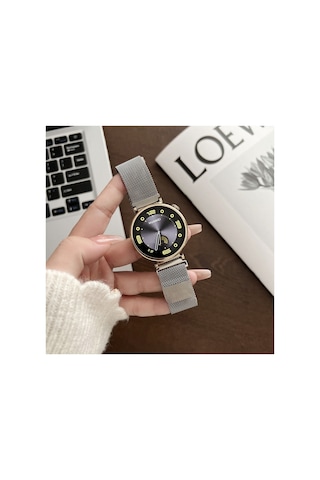 Huawei Watch Gt6 41mm Gt4 41mm Gt5 41mm 18mm Pimli Uyumlu Mıknatıslı Metal Hasır Kordon Kayış