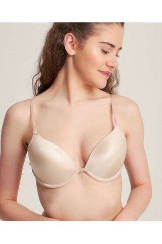 Le Jardin Valeria Biyeli Taşlı Mikro Push-up Arkası İp Detaylı Sü Bej