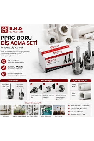 B.h.d El Aletleri-00402 Matkap Uç Aparat 2 Adet Pprc Boru Diş Açma