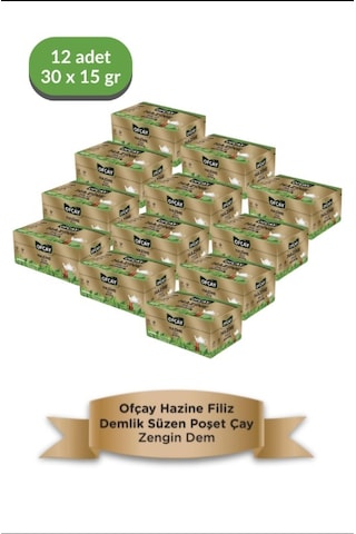 Hazine Zengindem Demlik Poşet Siyah Çay 360 Adet 15gr 12pk 30