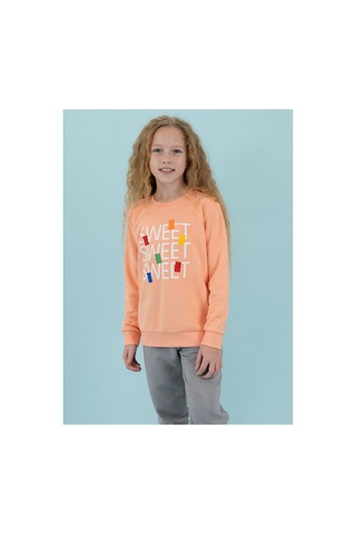 Haribo Somon Kız Çocuk Bisiklet Yaka Sweatshirt Hrbtxt306 Somon