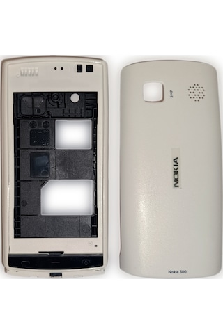 Nokia N500 Kasa Kapak Tuş Takımı N500 Uyumlu Beyaz Renk Orta Kasa