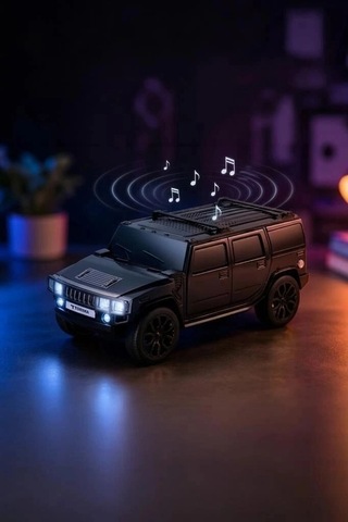 Premium Torima Bluetooth Hoparlör Araba Tasarımlı D48 Siyah Salon Müzik Cep Boy