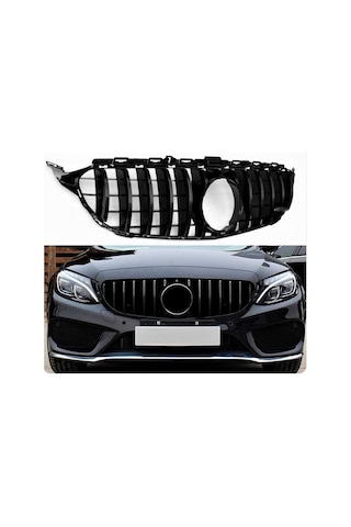 Mercedes W205 Gtr Ön Panjur Izgara Seti Siyah 2014 / 2018 C Seris