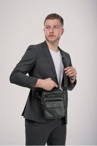 Ççs 31622 Hakiki Deri Askılı Çanta Siyah