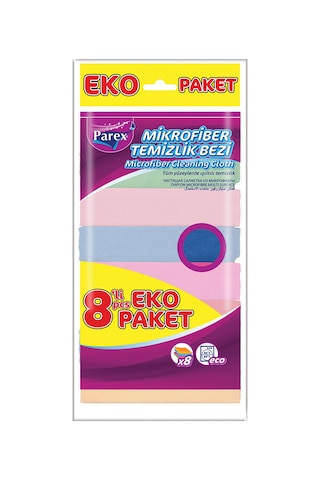 Mikrofiber 8'li Temizlik Bezi Ve 8'li Oluklu Sünger Paketi