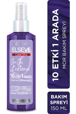 Elseve Sarı Saç Kurtarıcı Turunculaşma Karşıtı Mor Saç Spreyi 150 ML