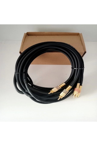 Rca Kablosu 50cm - El Yapımı %100 Bakır Amfi Rca Ses Aktarım Kablosu - 50cm
