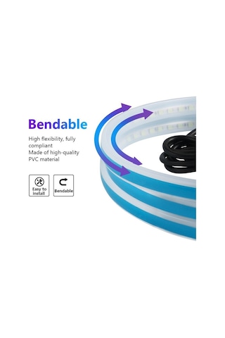 Hyundai İx35 Gündüz Ledi Kaput Ledi Silikon 150 Cm Mavi Fs