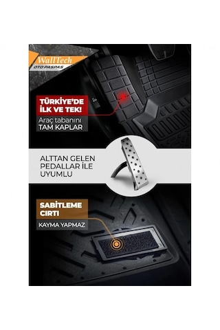 Universal 4d Havuzlu Oto Paspas A Kalite Tüm Araçlara Uyumlu Siyah Oto Paspas Seti Suv-hatchback-sedan