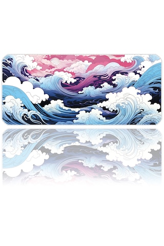 İlyuka Mousepad 70x30cm Büyük Boy Xl Mp457030 Japanese Waves