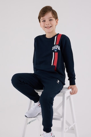 U.S. Polo Assn. Lisanslı Erkek Çocuk Alt Üst 2 Parça Eşofman Takımı Us2200 NAVY