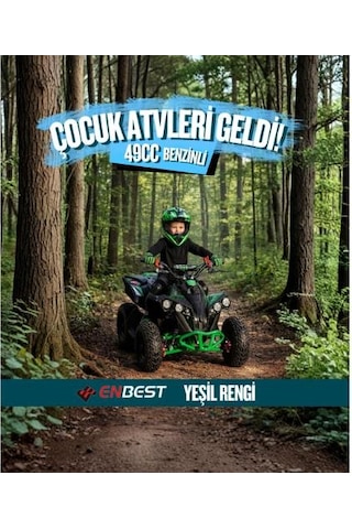 Enbest 49 Cc Benzinli Çocuk Atv 4-12 Yaş Yeşil