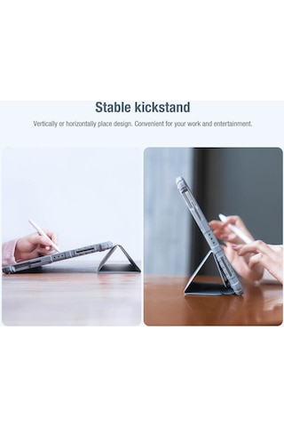 Nillkin Apple Uyumlu iPad Air 10,9 2020 Air 4/5.nesil Pro11 2020/21/22 Standlı Düşmeyedayanıklı Kılıf Kapaklı Kılıf