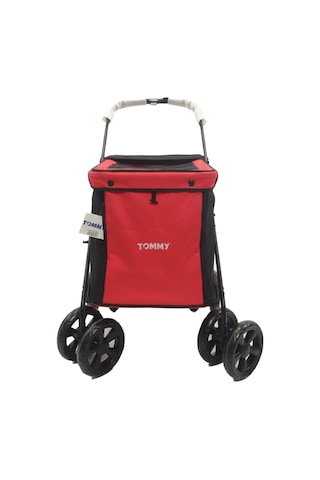 Tommy Evcil Hayvan Arabası Gri Kırmızı 102 62 105c Max 40kg