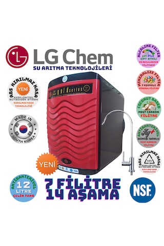 Lg Gold Siyah Kırmızı 12 Lt 7 Filtre 14 Aşama Su Arıtma Cihazı