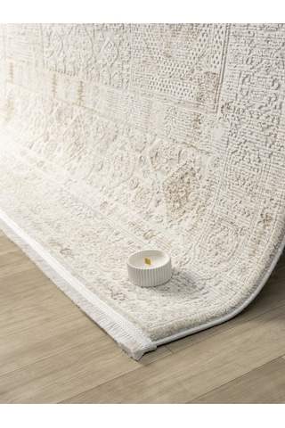 Mariesse Home Artes Serisi Bambu Dokulu Modern Sık Dokuma Makine Halısı Smart 12004 Bej
