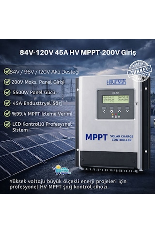 Havanesis Solar-45amps-200/45 Hv Mppt 84v / 96v / 120v 45a Şarj Kontrol Cihazı Hvs145amps