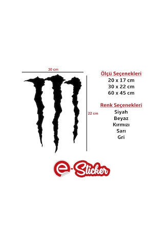 Monster Pençe Far Ve Cam Sticker