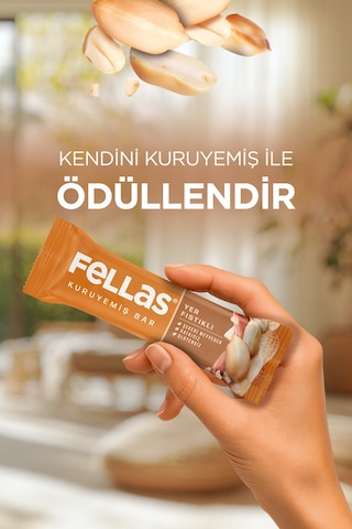 Yer Fıstıklı Kuruyemiş Bar 30g x12 Adet