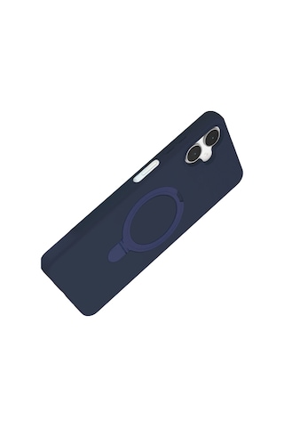 Newface - 465 - Samsung Galaxy Uyumlu A06 Regal Magsafe Standlı Kapak - Csmo-tex - - Lacivert Diğer