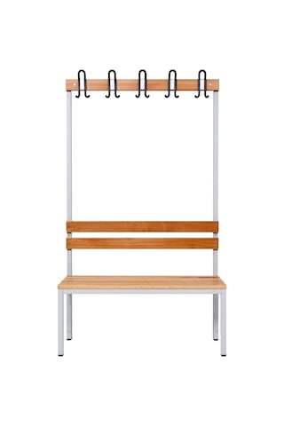 Ayakkabılıksız 4 Ayaklı Tek Taraflı Bank, Kanca Şeritli Bank, 5 Kanca, 100x43x170 Cm, Spor Bankı
