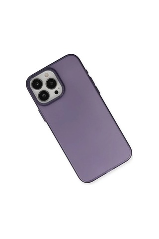 Apple Apple iPhone Uyumlu 15 Pro Max Kılıf Modos Metal Kapak - Derin Mor
