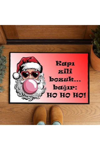 Kapı Zili Bozuk Espirili Kapı Önü Paspası 60x40 Cm Paspas Çok Renkli