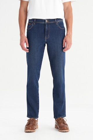 Wrangler Texas Pamuklu Slim Fit Dar Kesim Cepli Jean Kot Denim Pantolon Mavi