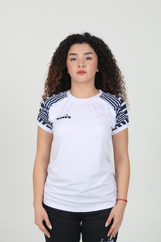 Diadora Bahia Kadın Tişört Beyaz Lacivert