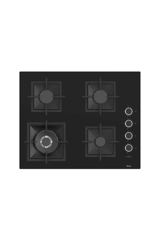 Fryart QEP64CS - SC405-WFA - D063-SA Siyah Cam Ankastre Set