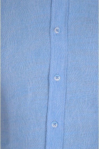 Cengiz İnler Yaka Düğmeli Kendinden Desenli Erkek Slimfit Gömlek 001